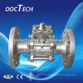 DN 100 / 4 pouce trois pièces bride haute plate-forme Ball Valve, INOX 304/316